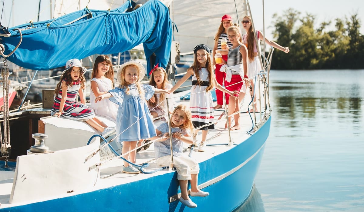 kids party on a yacht