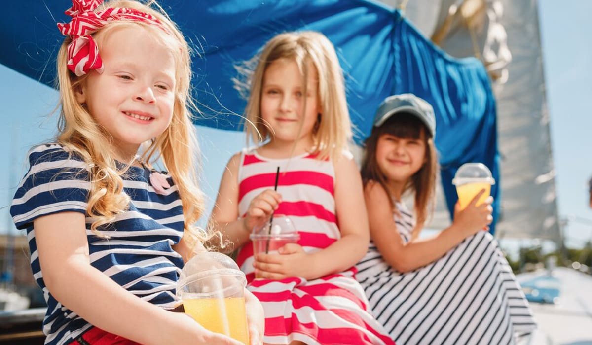 kids party on a yacht